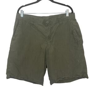 Columbia Sportswear Men's 34W 10L Athletic Shorts Green Cotton Pockets